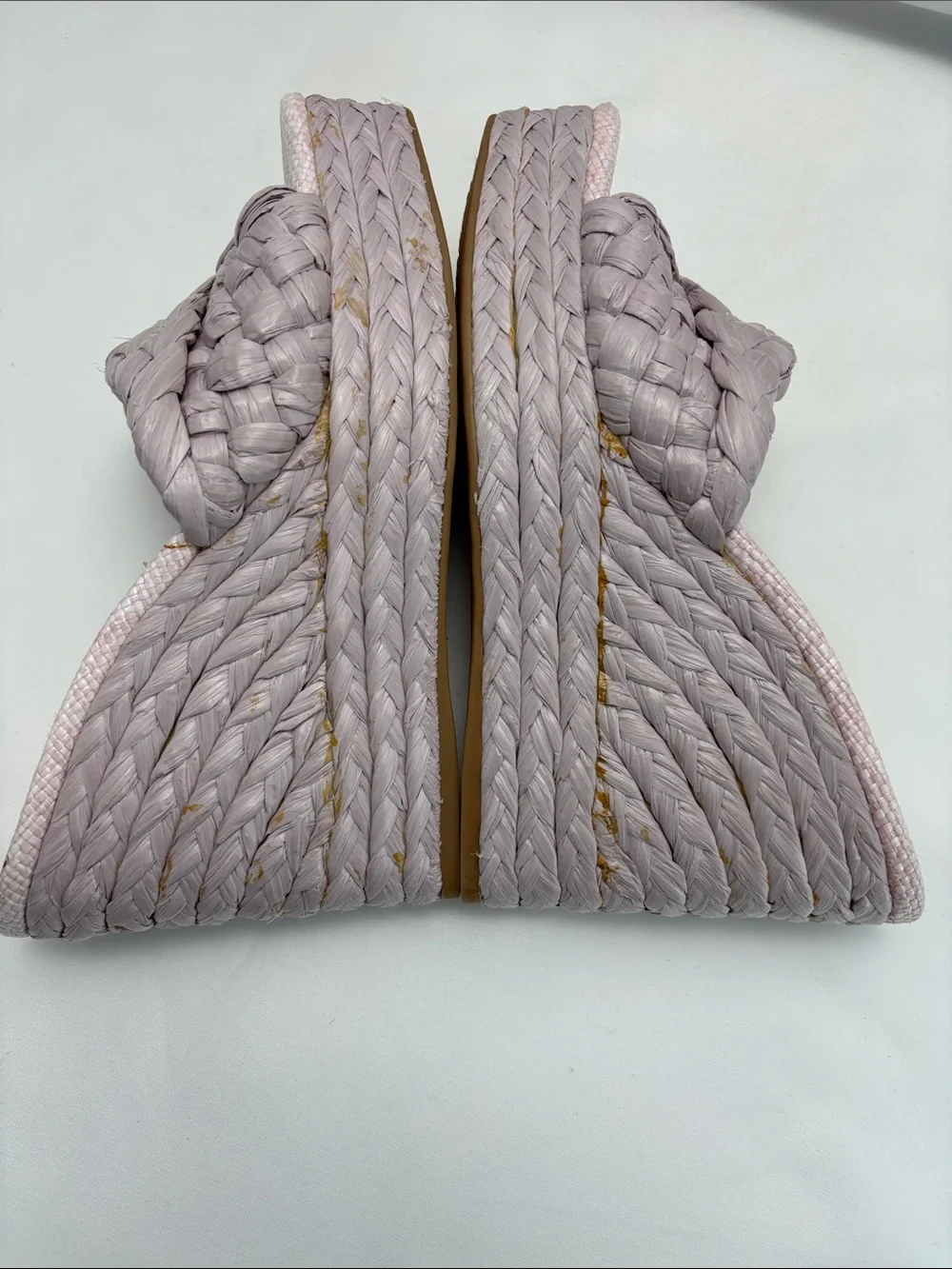 ANTONIO MELANI Women’s 6 Lavender Braided Platform Wedge‎ Sandals #333